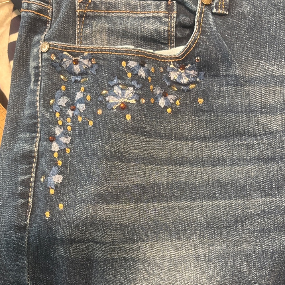 Code Bleu Dark Blue Detailed Skinny Jeans - Picture 4 of 9